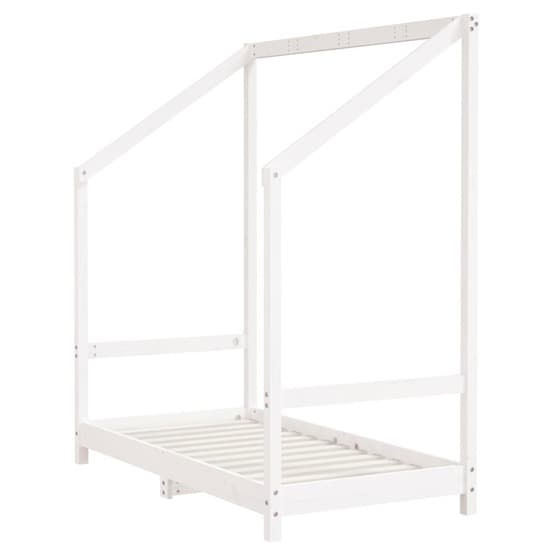 Sängram I Massiv Furu För Barnsäng Vit 70X140 Cm