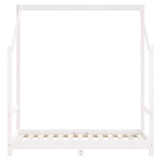 Sängram I Massiv Furu För Barnsäng Vit 70X140 Cm