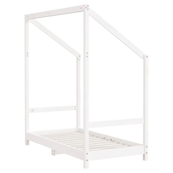 Sängram I Massiv Furu För Barnsäng Vit 70X140 Cm