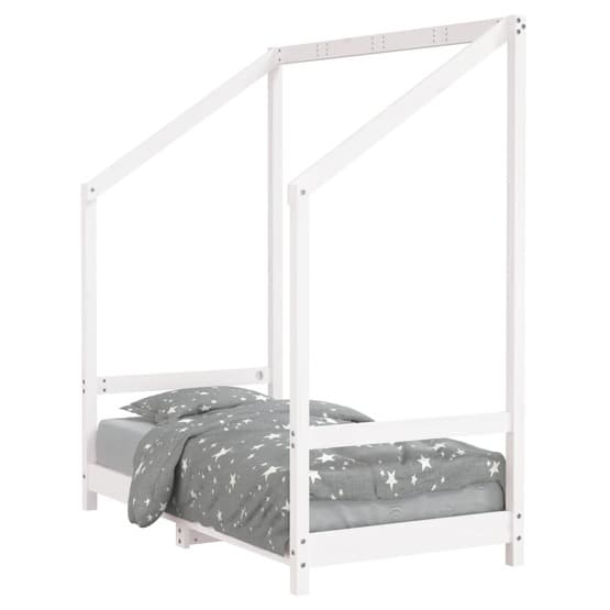 Sängram I Massiv Furu För Barnsäng Vit 70X140 Cm