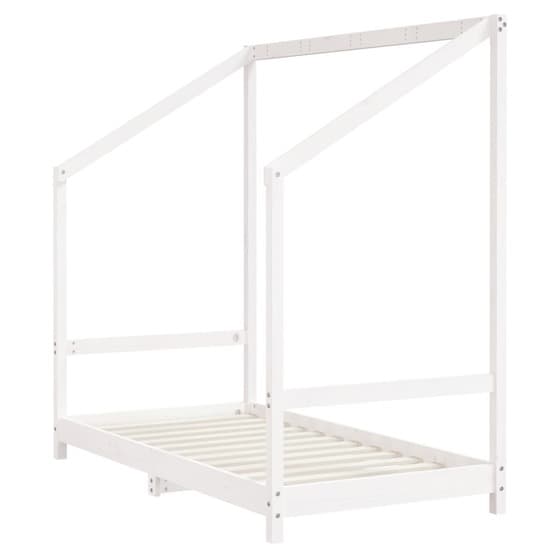Sängram För Barnsäng Vit 80X160 Cm Massiv Furu