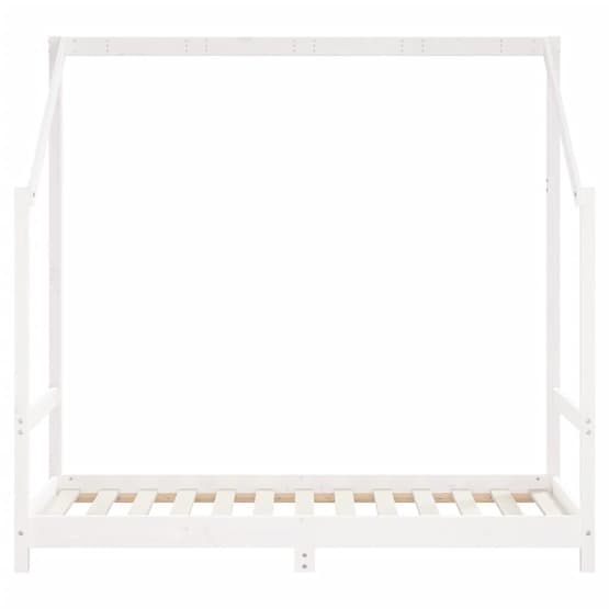 Sängram För Barnsäng Vit 80X160 Cm Massiv Furu