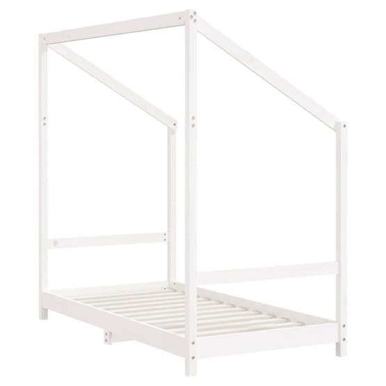 Sängram För Barnsäng Vit 80X160 Cm Massiv Furu