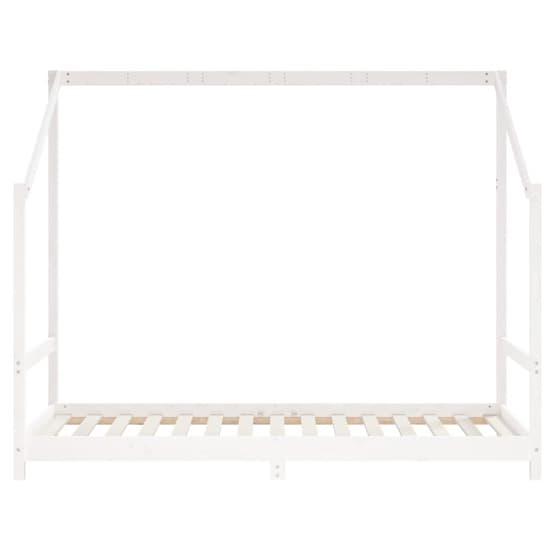 Sängram För Barn Vit 90X190 Cm Massiv Furu