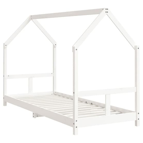 Sängram Barnsäng Vit 80X200 Cm Massiv Furu