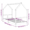 Miniatyrbild 8 av 8: Sängram Barnsäng Vit 80X200 Cm Massiv Furu