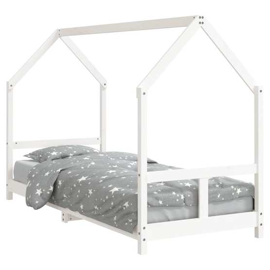 Sängram Barnsäng Vit 80X200 Cm Massiv Furu