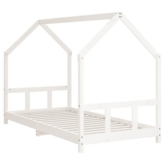 Sängram För Barnsäng 90X200 Cm Vit Massiv Furu