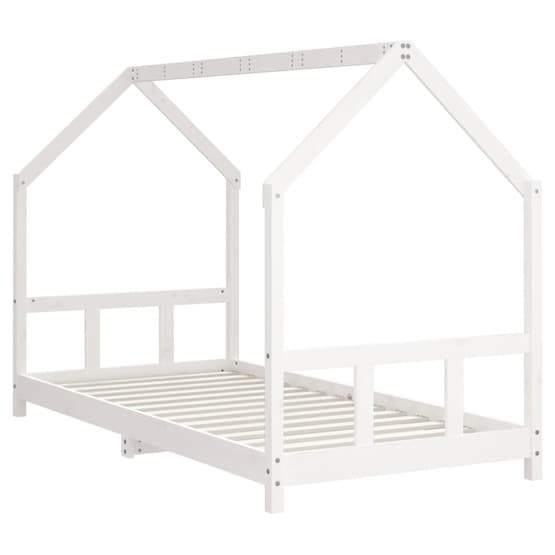 Sängram För Barnsäng 90X200 Cm Vit Massiv Furu