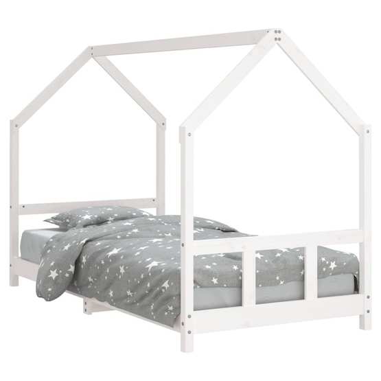 Sängram För Barnsäng 90X200 Cm Vit Massiv Furu