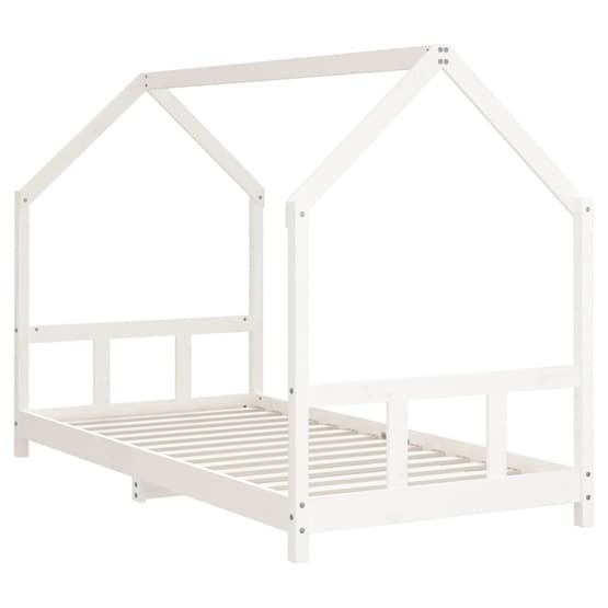Sängram För Barn 90X190 Cm Vit Massiv Furu
