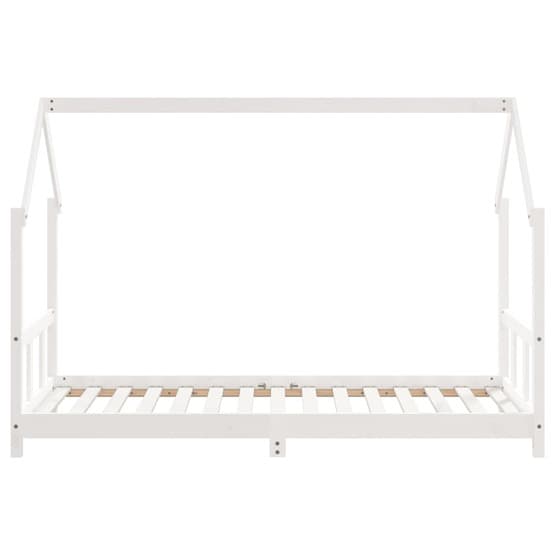 Sängram För Barn 90X190 Cm Vit Massiv Furu