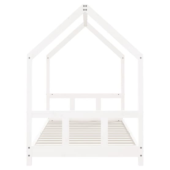 Sängram För Barn 90X190 Cm Vit Massiv Furu