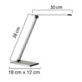 Miniatyrbillede 4 af 6: Unilux Bordlampe Led 5w Base Samling Og Taktil Metallisk Grå Base Søvfarvet