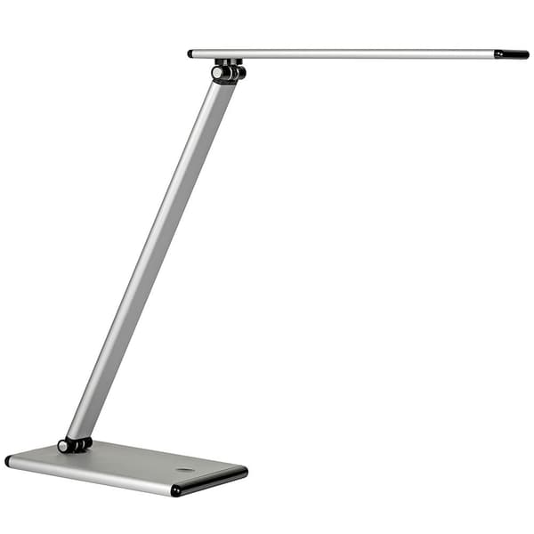 Unilux Bordlampe Led 5w Base Samling Og Taktil Metallisk Grå Base Søvfarvet Sort, Metallic