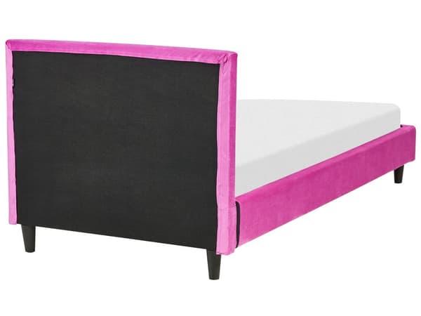 Enkeltseng Fuchsiarosa Fløyel 90 x 200 cm Lamellramme Moderne design Soverom