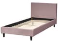 Miniatyrbilde 4 av 10: Enkeltseng Rosa Fløyel 90 x 200 cm Lamellramme Moderne design Soverom