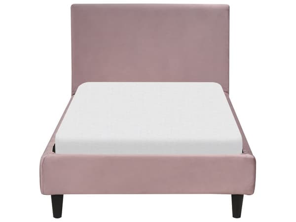 Enkeltseng Rosa Fløyel 90 x 200 cm Lamellramme Moderne design Soverom