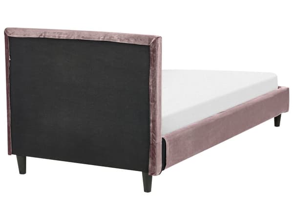 Enkeltseng Rosa Fløyel 90 x 200 cm Lamellramme Moderne design Soverom