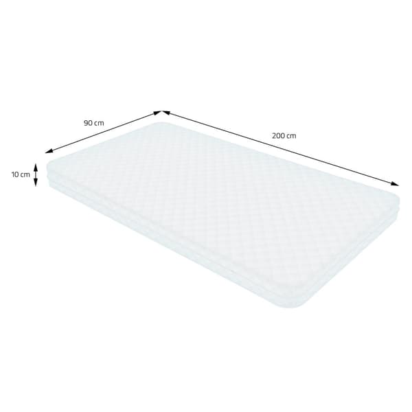 ML Design cot tipi 90 x 200cm med slatt ram, vit, indisk säng gjord av massivt trä, hus säng för tjejer och pojkar, barn hus ungdom säng trä säng