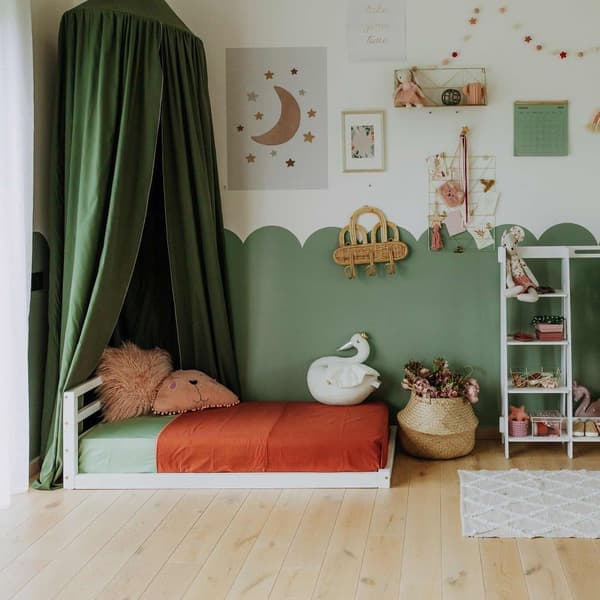 Montessori taaperon lattiasängyn runko, Montessori lattiasängyn sohvarunko täysi Lasten puinen sängyn runko Taaperon sängyn runko 1-vuotias lahja