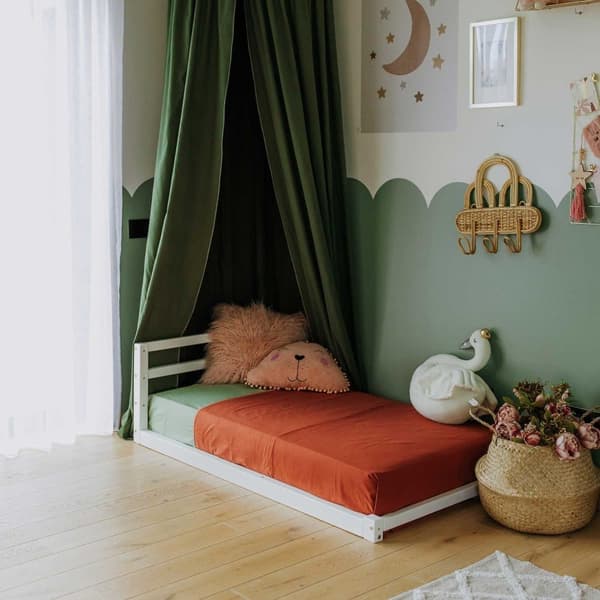 Montessori taaperon lattiasängyn runko, Montessori lattiasängyn sohvarunko täysi Lasten puinen sängyn runko Taaperon sängyn runko 1-vuotias lahja
