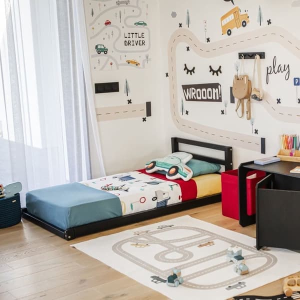 Montessori taaperon lattiasängyn runko, Montessori lattiasängyn sohvarunko täysi Lasten puinen sängyn runko Taaperon sängyn runko 1-vuotias lahja