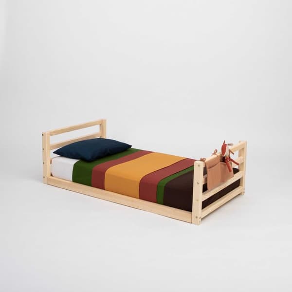 Daybed stel, Lav platform seng Montessori seng Enkelt seng Montessori gulv seng Småbørns gulv sengeramme Træ sengeramme Småseng, Barnegave