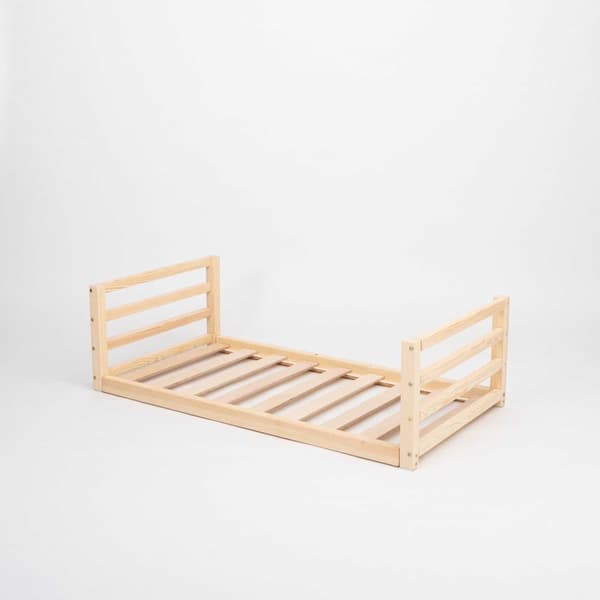 Daybed stel, Lav platform seng Montessori seng Enkelt seng Montessori gulv seng Småbørns gulv sengeramme Træ sengeramme Småseng, Barnegave