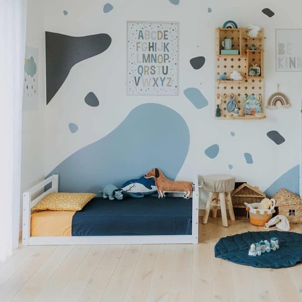 Montessori-lastensänky - Lasten matala sängynrunko - Montessori-taaperosängyn runko - Montessori-makuuhuoneen kalusteet