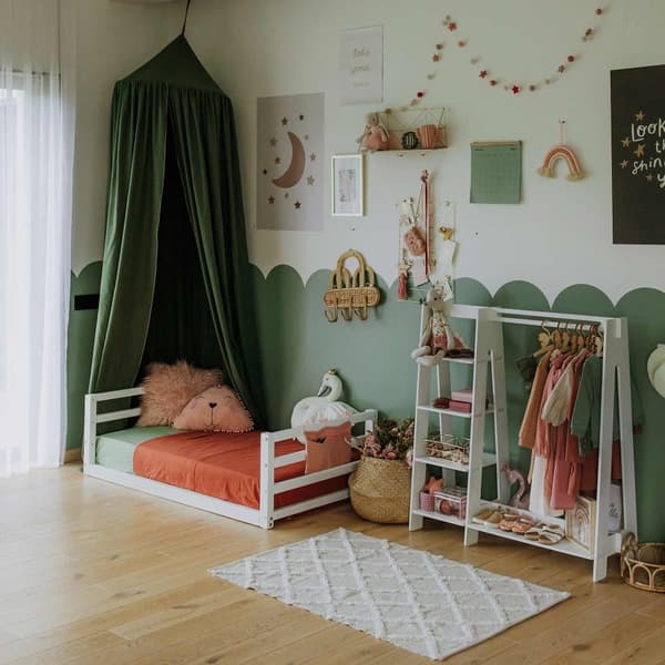 Montessori-lastensänky - Lasten matala sängynrunko - Montessori-taaperosängyn runko - Montessori-makuuhuoneen kalusteet
