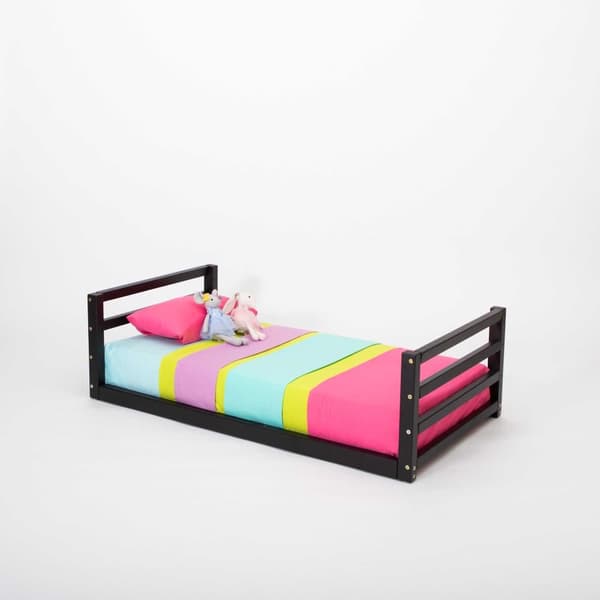 Daybed stel, Lav platform seng Montessori seng Enkelt seng Montessori gulv seng Småbørns gulv sengeramme Træ sengeramme Småseng, Barnegave