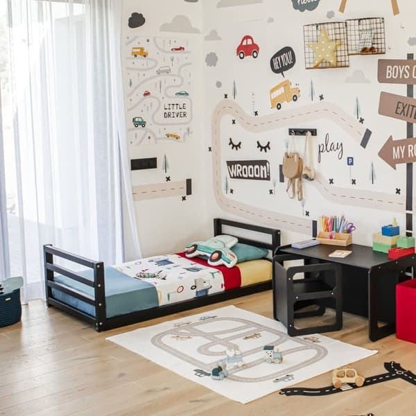 Montessori-lastensänky - Lasten matala sängynrunko - Montessori-taaperosängyn runko - Montessori-makuuhuoneen kalusteet