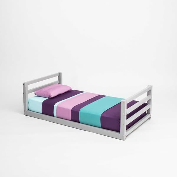 Daybed stel, Lav platform seng Montessori seng Enkelt seng Montessori gulv seng Småbørns gulv sengeramme Træ sengeramme Småseng, Barnegave