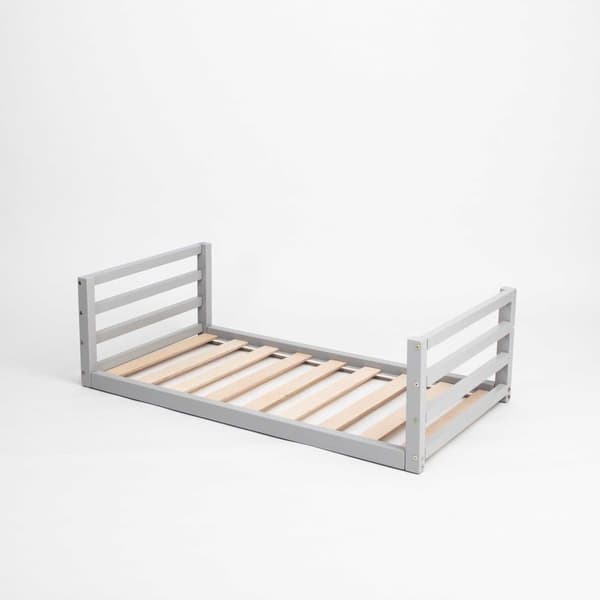 Daybed stel, Lav platform seng Montessori seng Enkelt seng Montessori gulv seng Småbørns gulv sengeramme Træ sengeramme Småseng, Barnegave