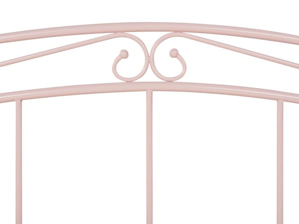 Seng Rosa metall 90 x 200 cm Barneseng Metallseng til jenterom Sengestativ til enkeltseng Uttrekkbar seng til dobbeltseng for én person