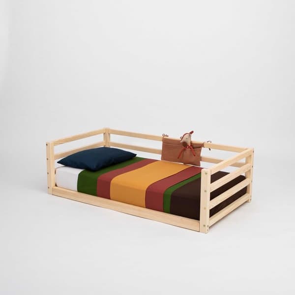 Montessori-lattiasänky Montessori-pikkulapsen lattiasängyn runko queen-kokoinen päiväsänky täysikokoinen lasten puusängyn runko Pikkulapsen sänkyn run