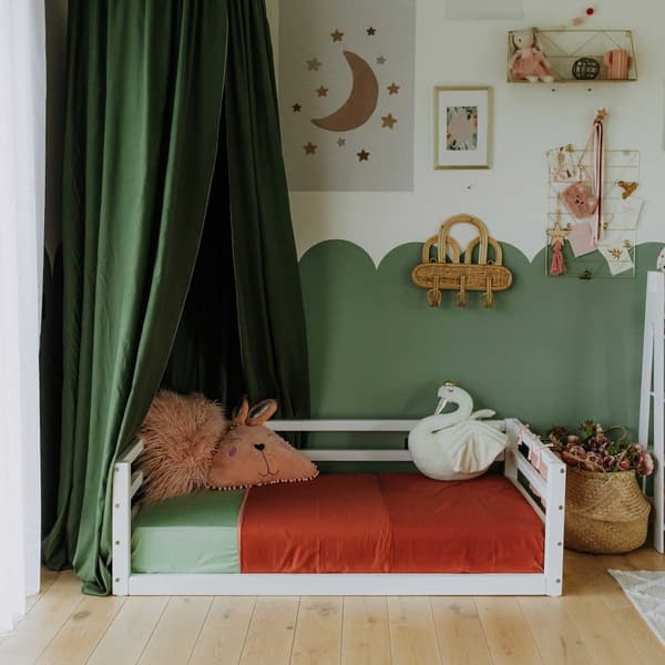 Montessori-lattiasänky Montessori-pikkulapsen lattiasängyn runko queen-kokoinen päiväsänky täysikokoinen lasten puusängyn runko Pikkulapsen sänkyn run