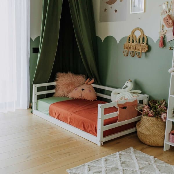 Montessori-lattiasänky Montessori-pikkulapsen lattiasängyn runko queen-kokoinen päiväsänky täysikokoinen lasten puusängyn runko Pikkulapsen sänkyn run