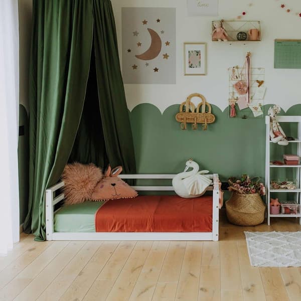 Montessori-lattiasänky Montessori-pikkulapsen lattiasängyn runko queen-kokoinen päiväsänky täysikokoinen lasten puusängyn runko Pikkulapsen sänkyn run