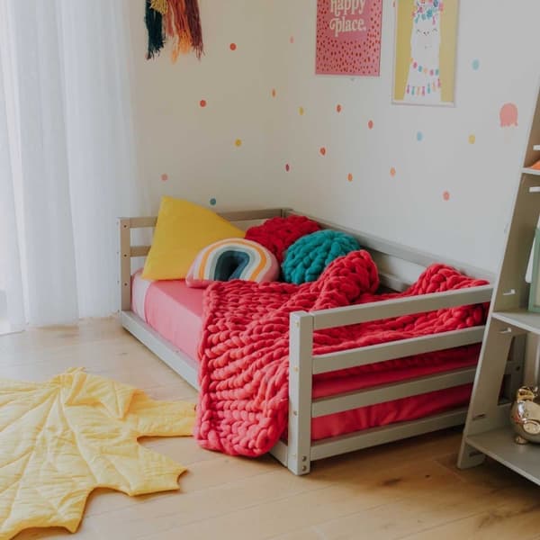 Montessori-lattiasänky Montessori-pikkulapsen lattiasängyn runko queen-kokoinen päiväsänky täysikokoinen lasten puusängyn runko Pikkulapsen sänkyn run