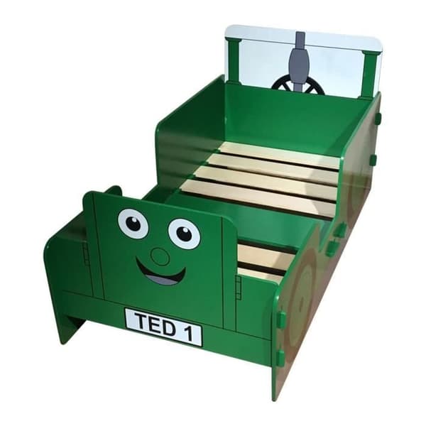 Tractor Ted Junior Baby Bed - Kidsaw - Grön - 150 x 60 x 77 cm - För Tractor Ted fans