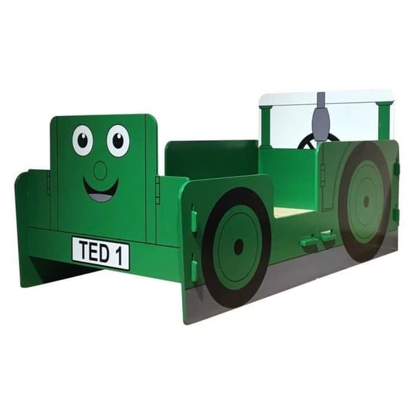 Tractor Ted Junior Baby Bed - Kidsaw - Grön - 150 x 60 x 77 cm - För Tractor Ted fans