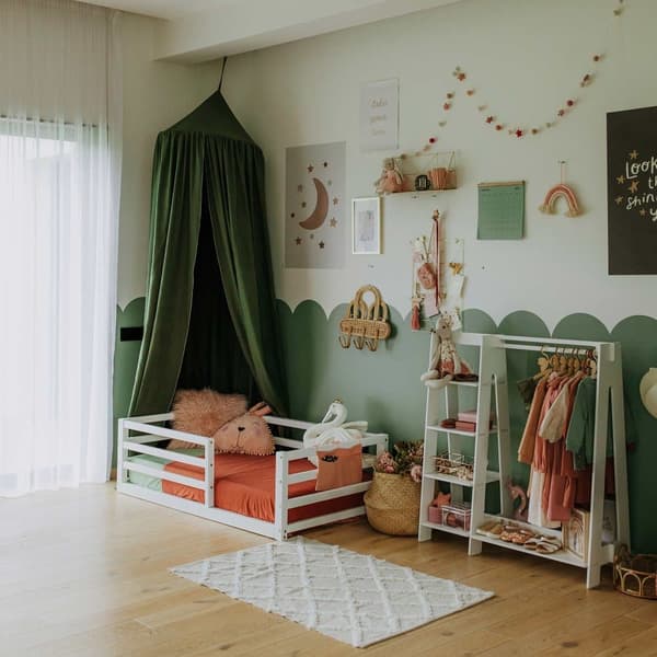 Montessori taaperon lattiasänkykehyksellä queen-koko, Montessori lattiasänky päiväsänkykehyksellä täysikokoinen Lasten puusängyn runko Taaperon sängyn