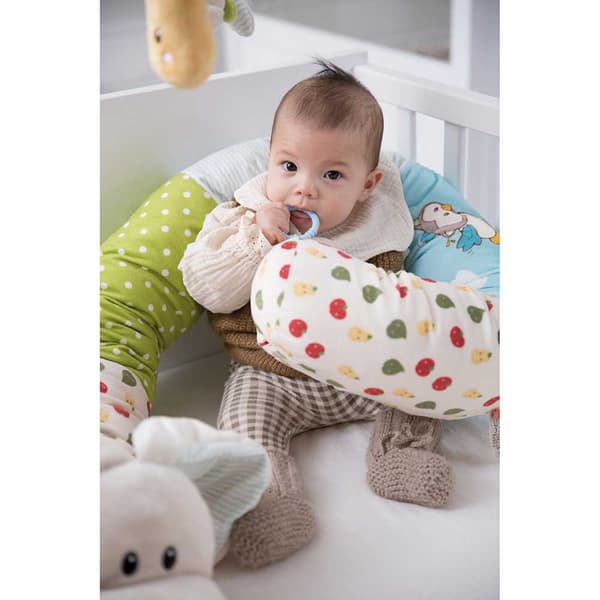 Nici Blød Baby Bumper Inklusive Spilledåse Og Opbevaringstaske 180 Cm Flerfarvet