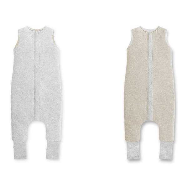 Sleepee Sovepose Med Fødder Jersey Bomuld Reversible Grå S