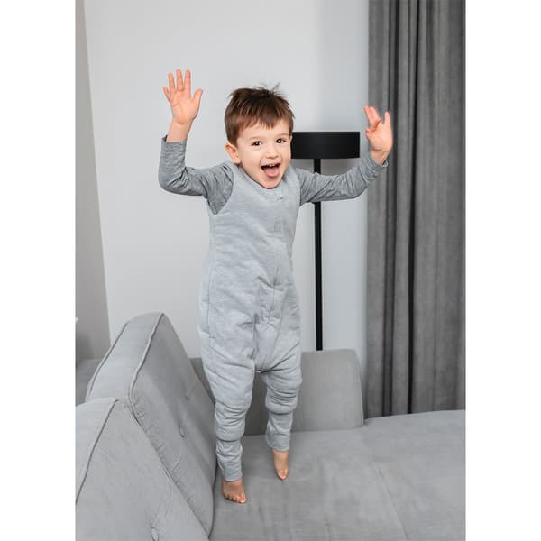 Sleepee Sovsäck Med Fötter Jersey Bomull Reversible Grå M