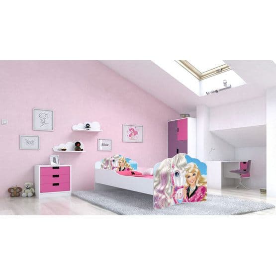 Barnsäng - Fala Med Madrass - Barbie - 140 x 70 Cm