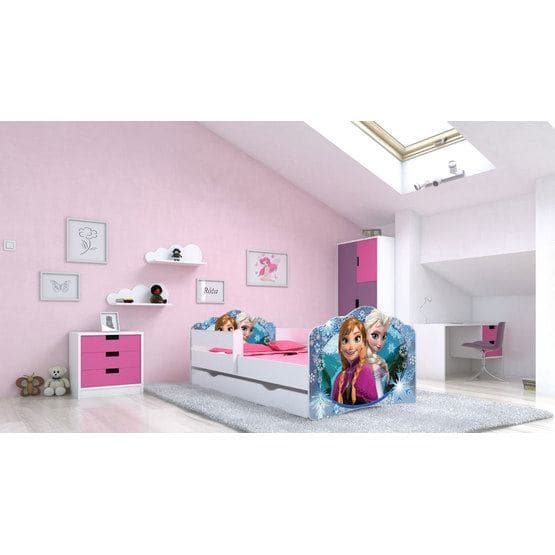 Barnsäng - Fala Med Madrass - Anna Och Elsa 2 - 160 x 80 Cm