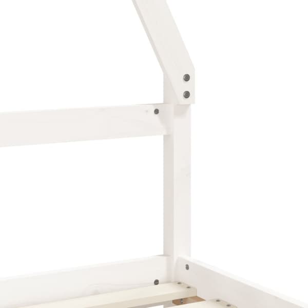 sengeramme til juniorseng m. skuffer 90x200 cm massivt fyr hvid